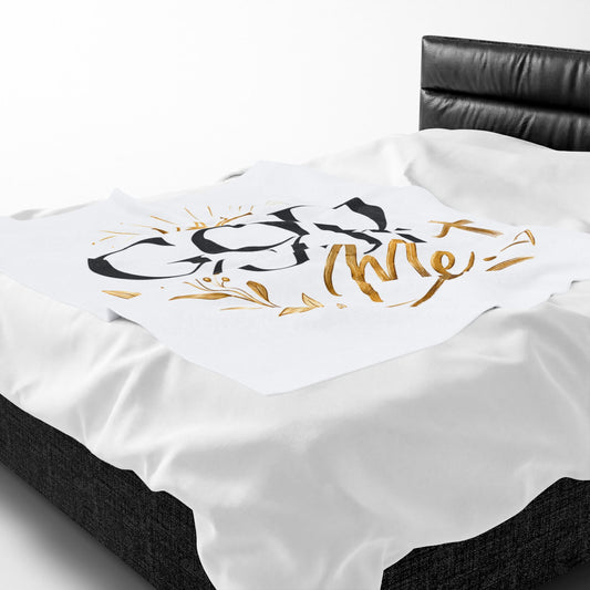 God Got Me Velveteen Plush Blanket