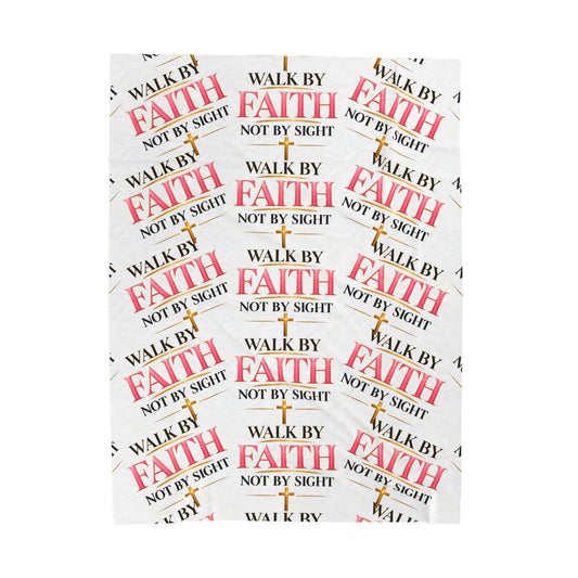Faith Quote Velveteen Plush Blanket