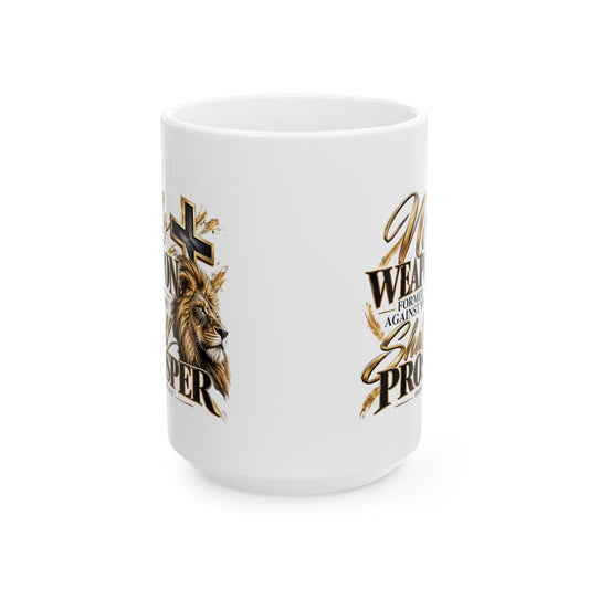 Ceramic Lion Cross Mug