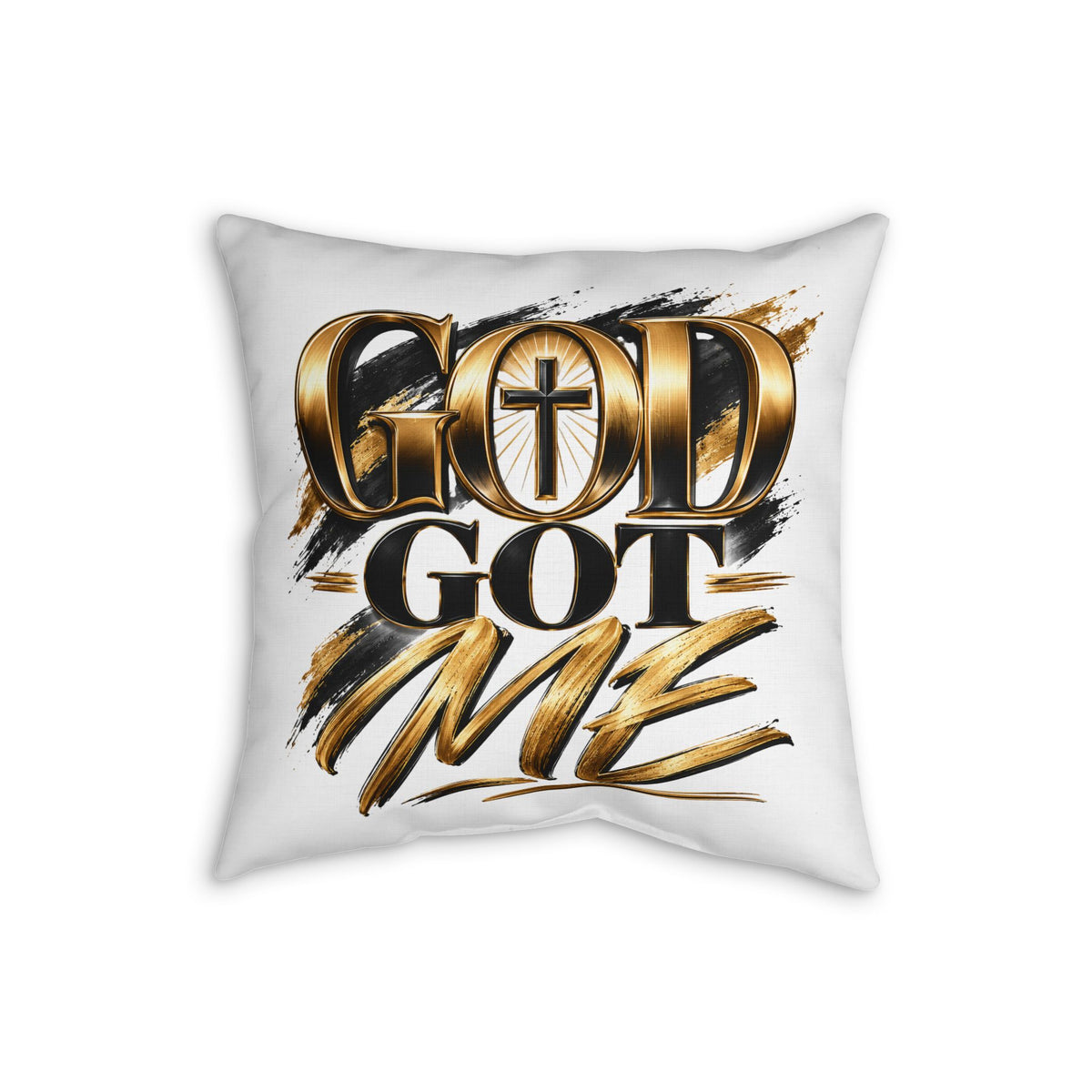 God Got Me Faux Linen Pillow