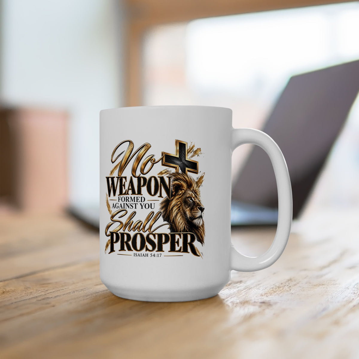 Ceramic Lion Cross Mug