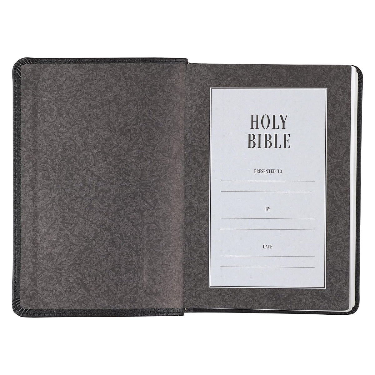 KJV Holy Bible, Compact Large Print Faux Leather Red Letter Edition - Ribbon Marker, King James Version, Black (KJV Compact LP Editions)