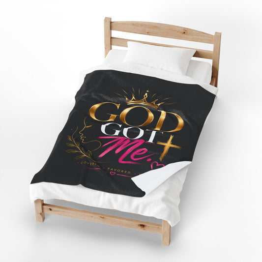 God Got Me Plush Blanket