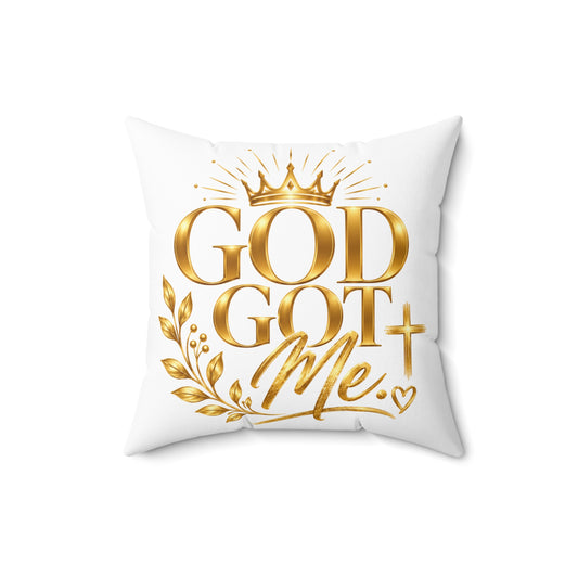 Soft God Got Me Square Pillow