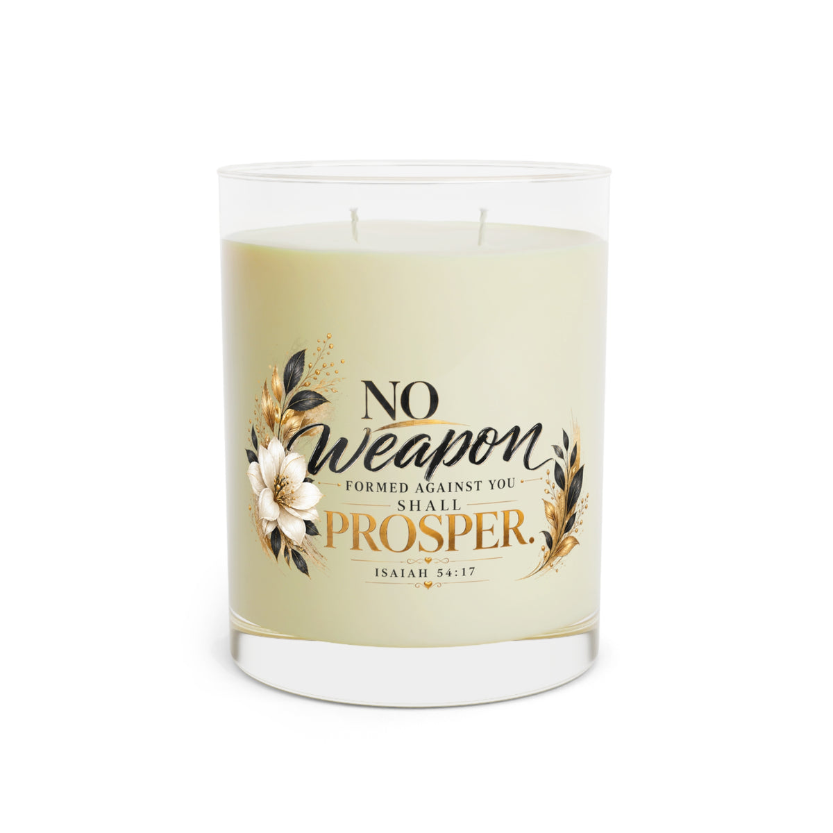 No Weapon Formed Against You Shall Prosper Candle