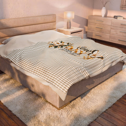 New Day Floral Velveteen Plush Blanket