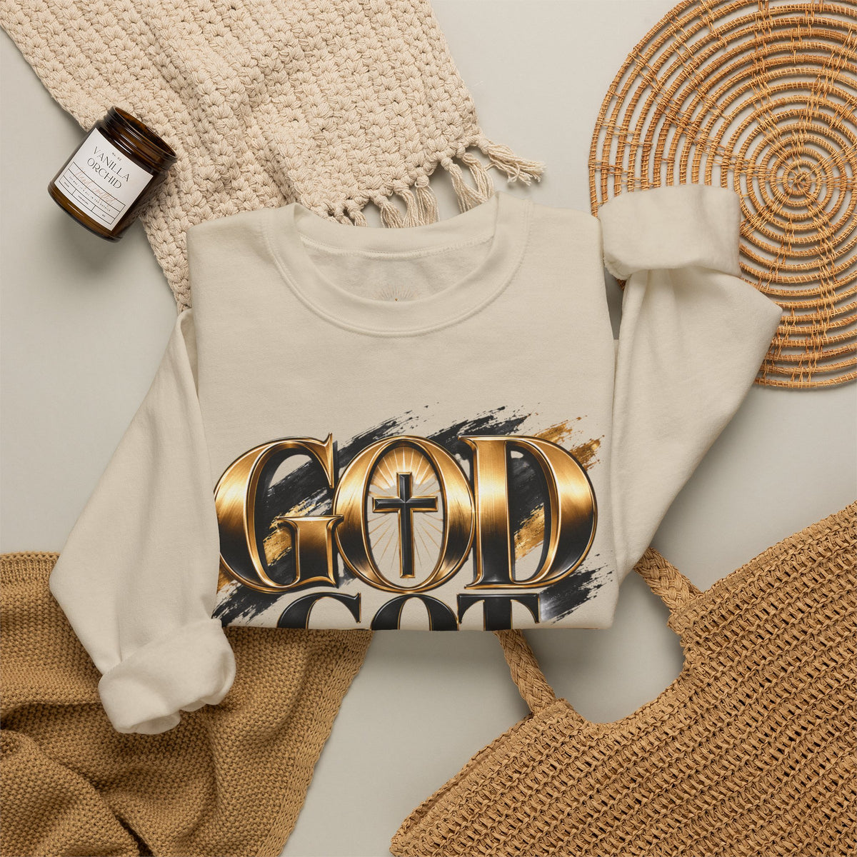 God Got Me Crewneck Sweatshirt