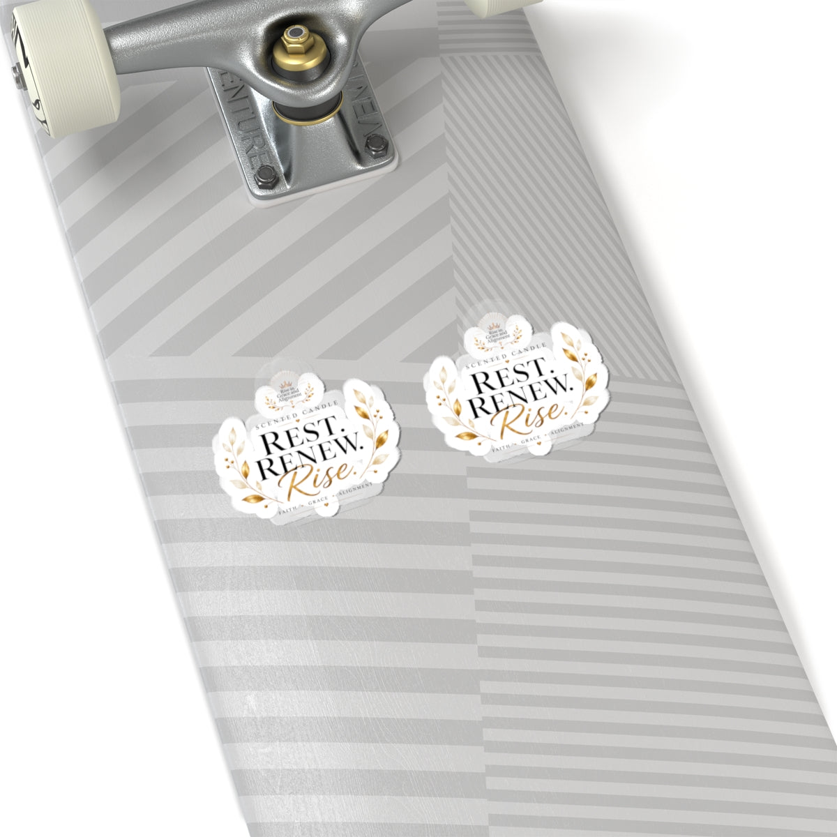 Rest. Renew. Rise. Floral Kiss-Cut Sticker Set