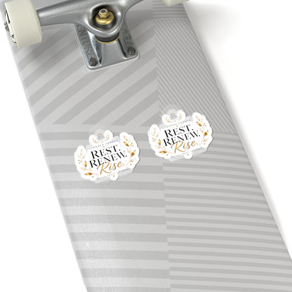 Rest. Renew. Rise. Floral Kiss-Cut Sticker Set