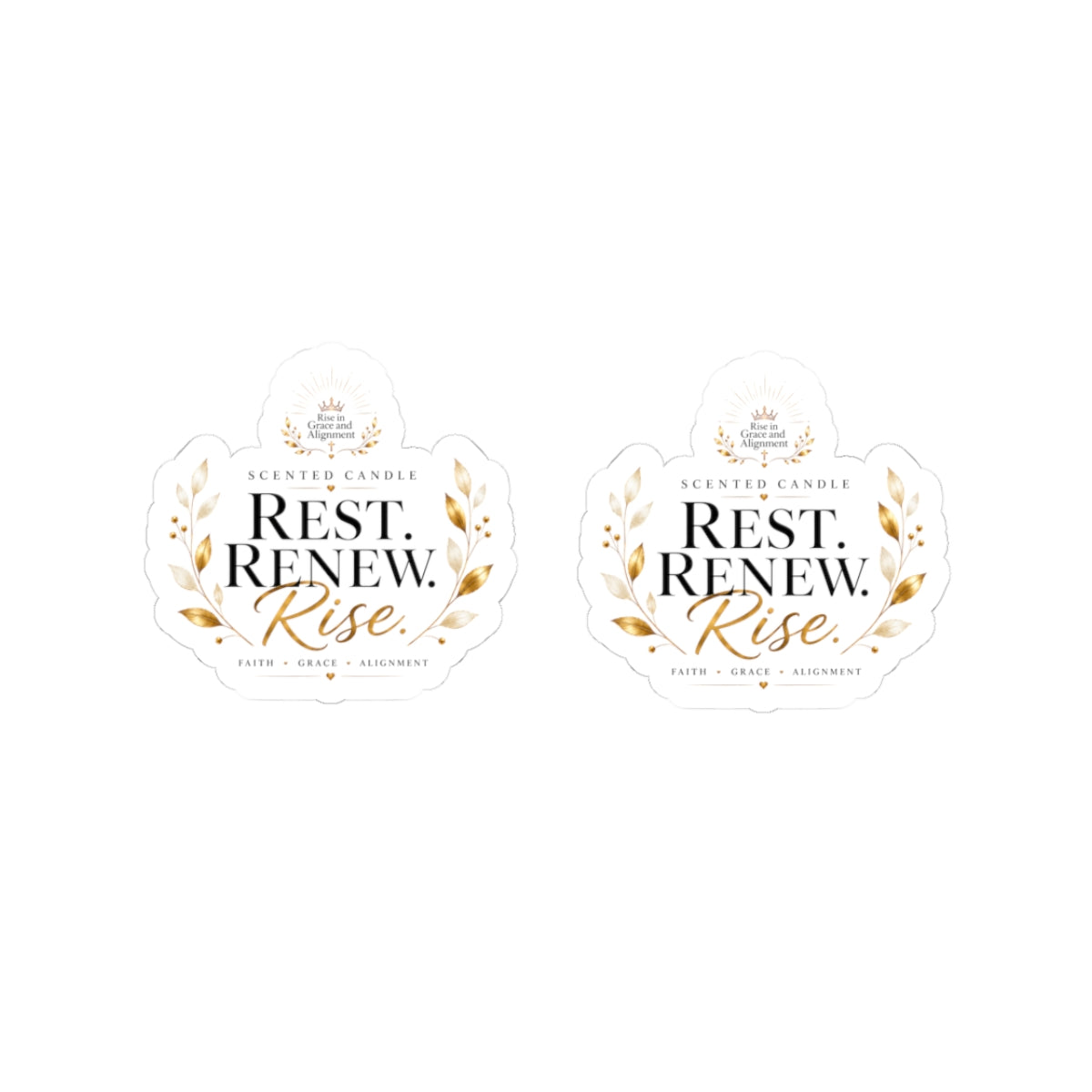 Rest. Renew. Rise. Floral Kiss-Cut Sticker Set