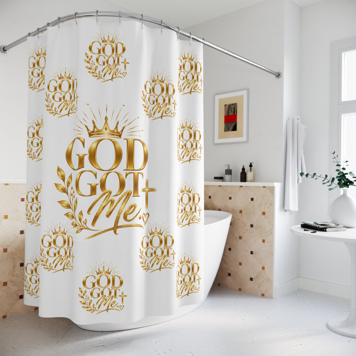 God Got Me Shower Curtain