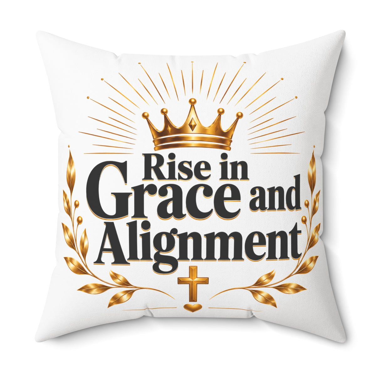 Rise in Grace and Alignment Decorative Pillow