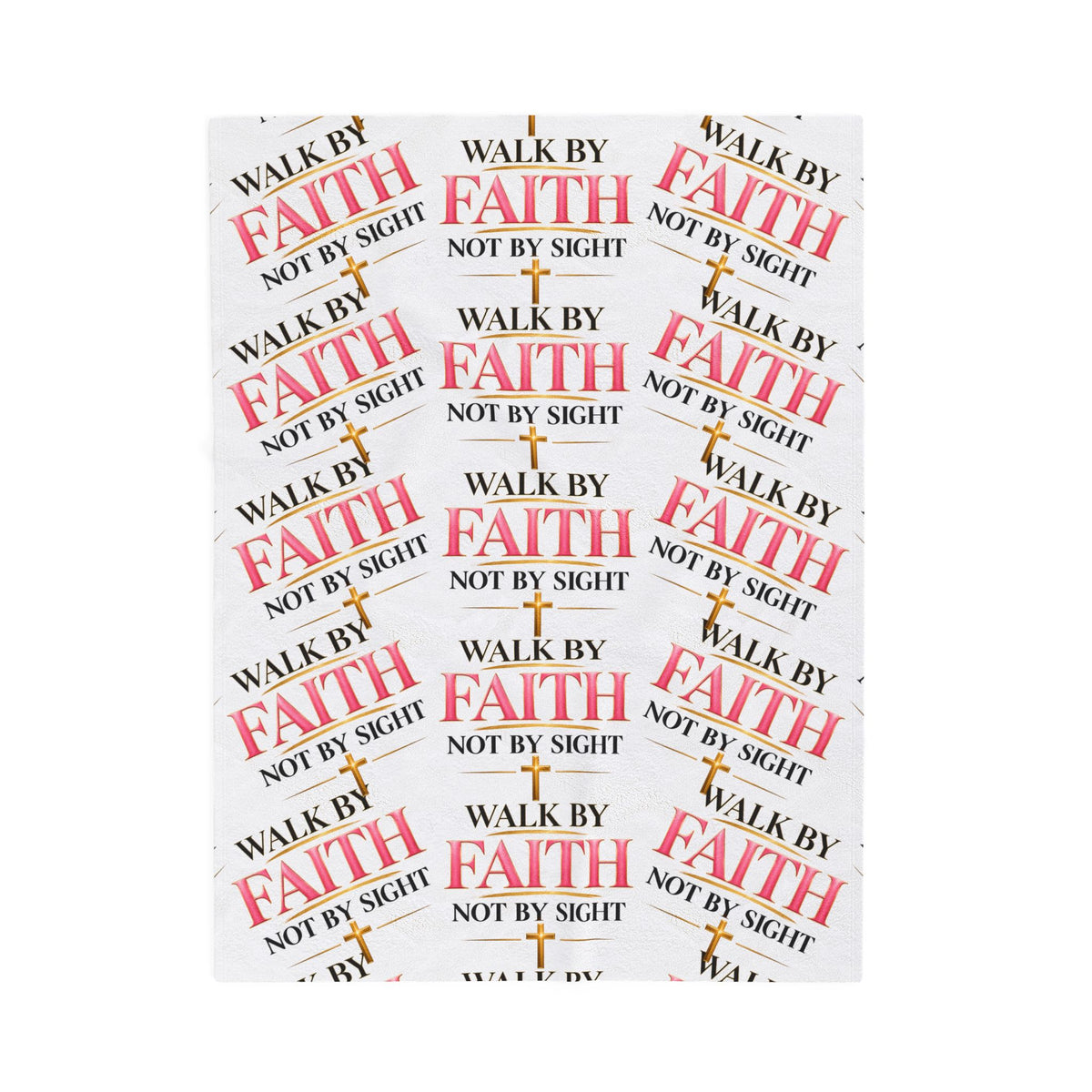 Faith Quote Velveteen Plush Blanket