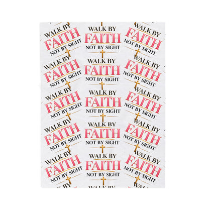 Faith Quote Velveteen Plush Blanket