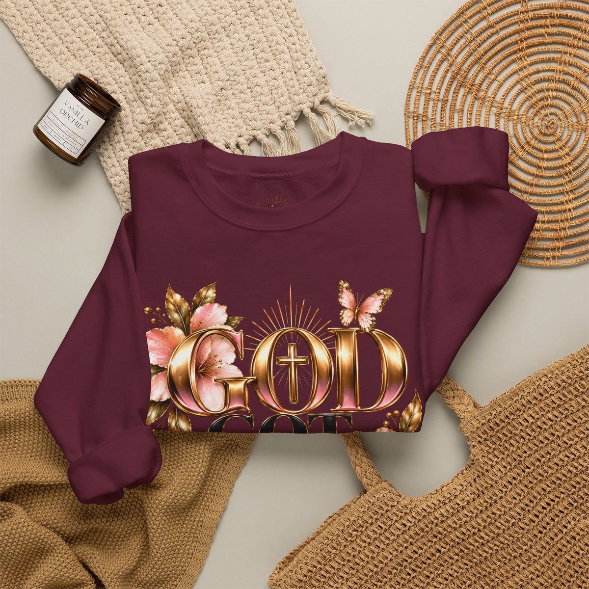 God Got Me Floral Sweatshirt