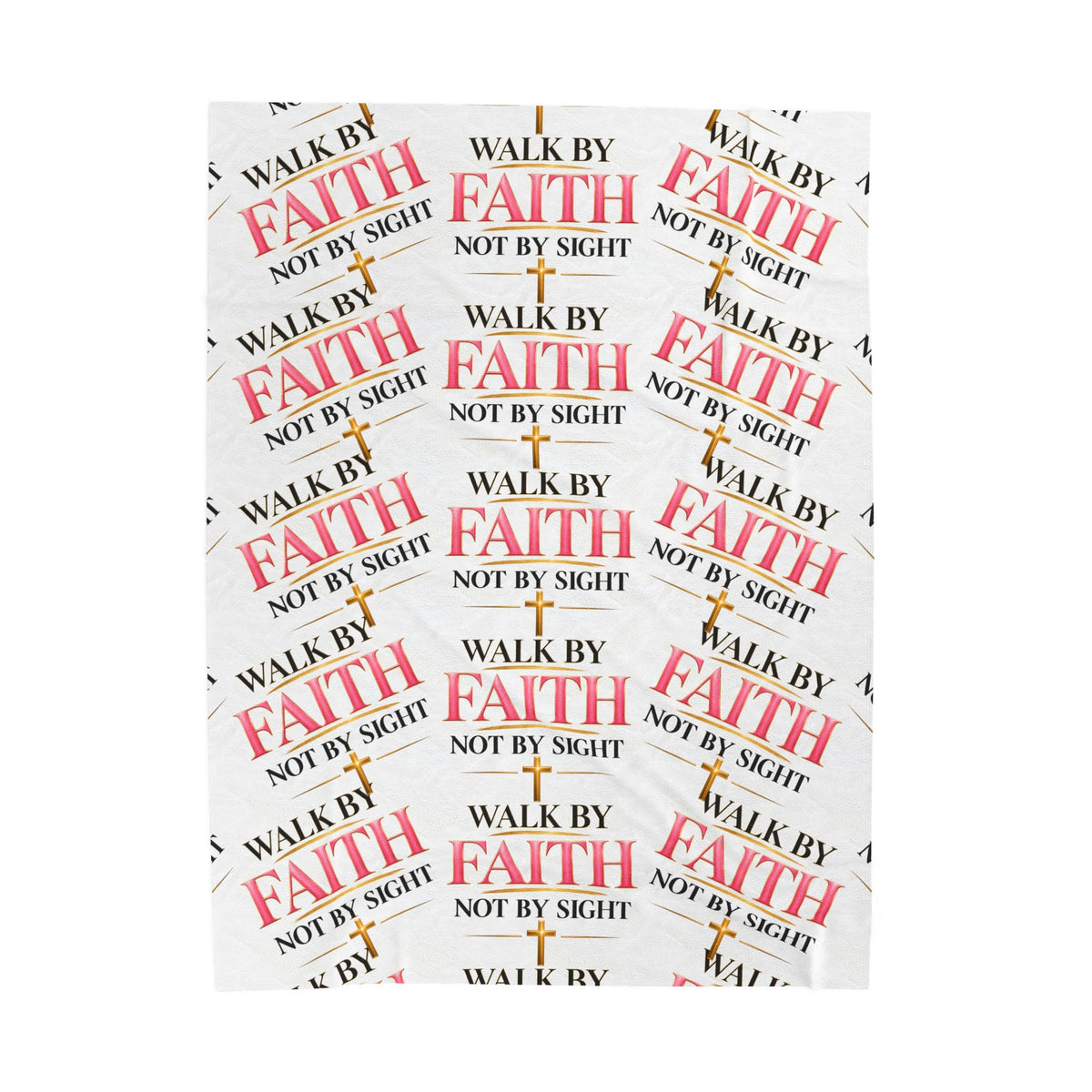 Faith Quote Velveteen Plush Blanket