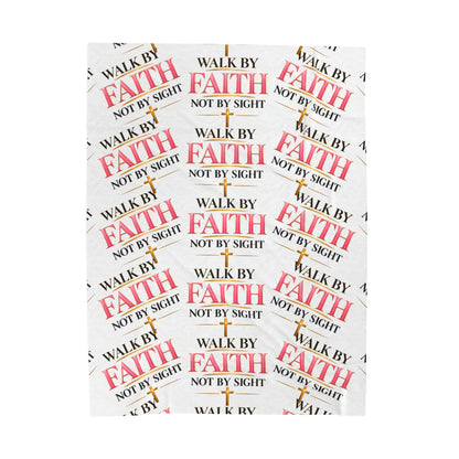 Faith Quote Velveteen Plush Blanket