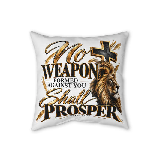 Christian Lion Cross Throw Pillow