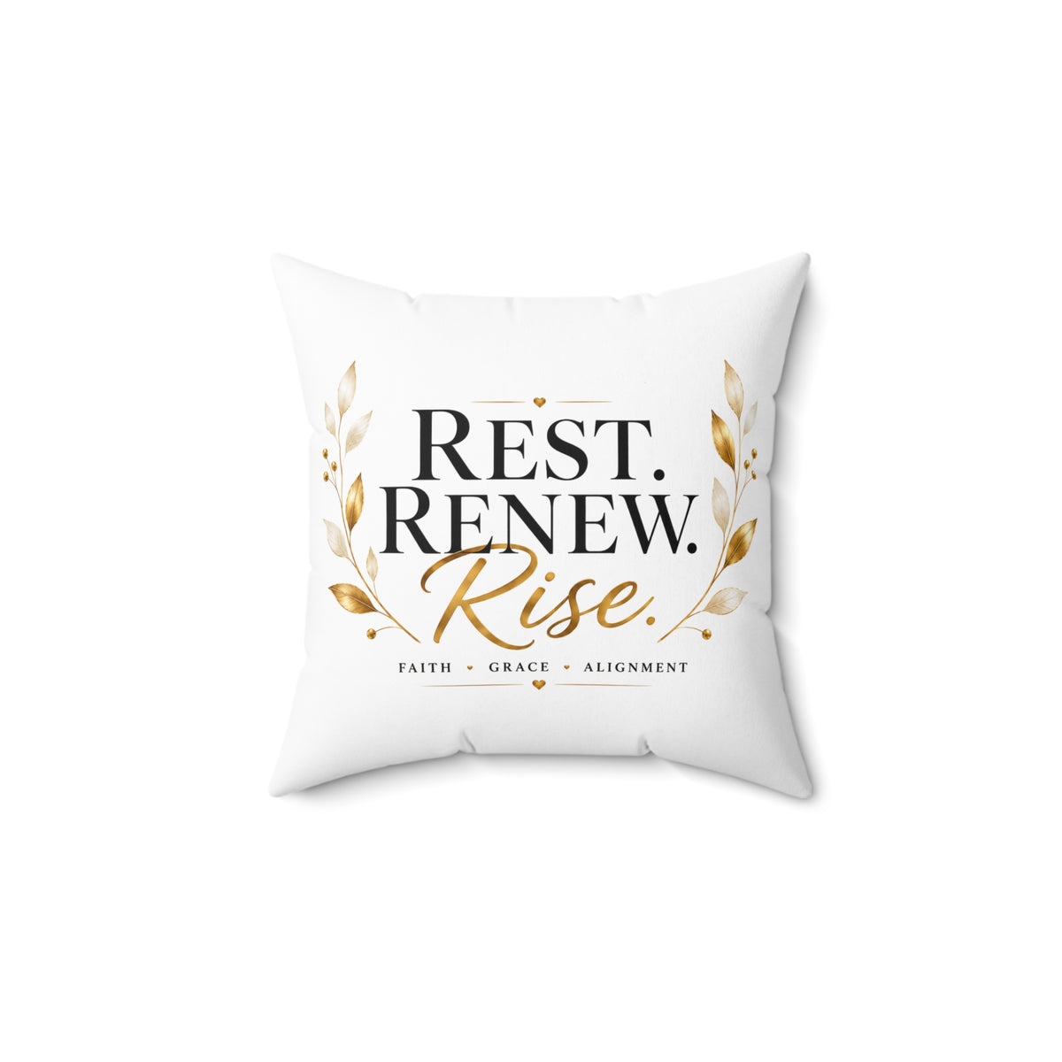 Rest. Renew. Rise. Decorative Pillow