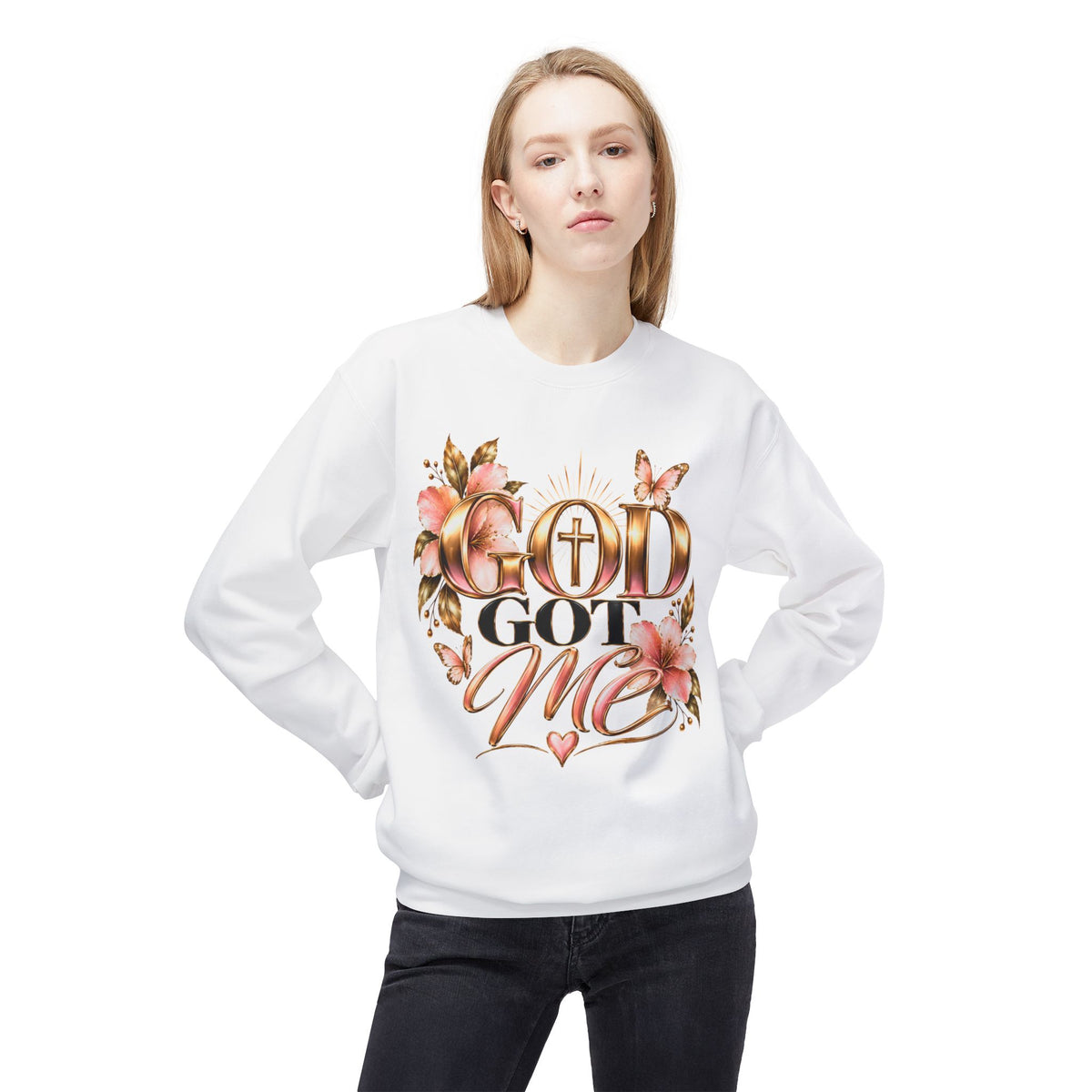 God Got Me Floral Crewneck Sweatshirt