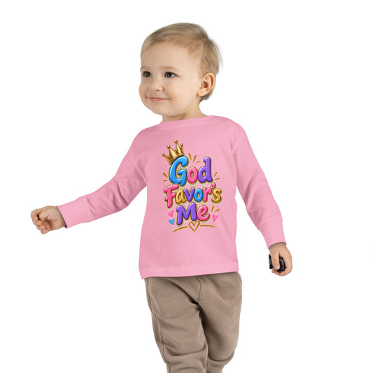 God Favors Me Toddler Long Sleeve Tee