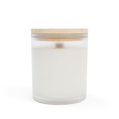 Rise in Grace & Alignment Frosted Glass Candle — 11oz Scented Jar for Meditation & Gift