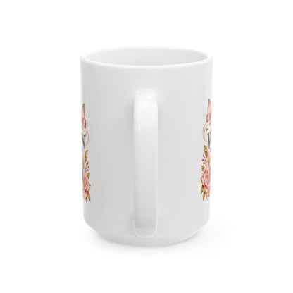 Ceramic Mug - Floral Butterfly Coffee Cup
