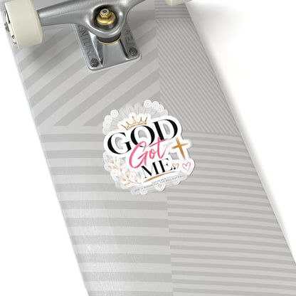 God Got Me Kiss-Cut Sticker