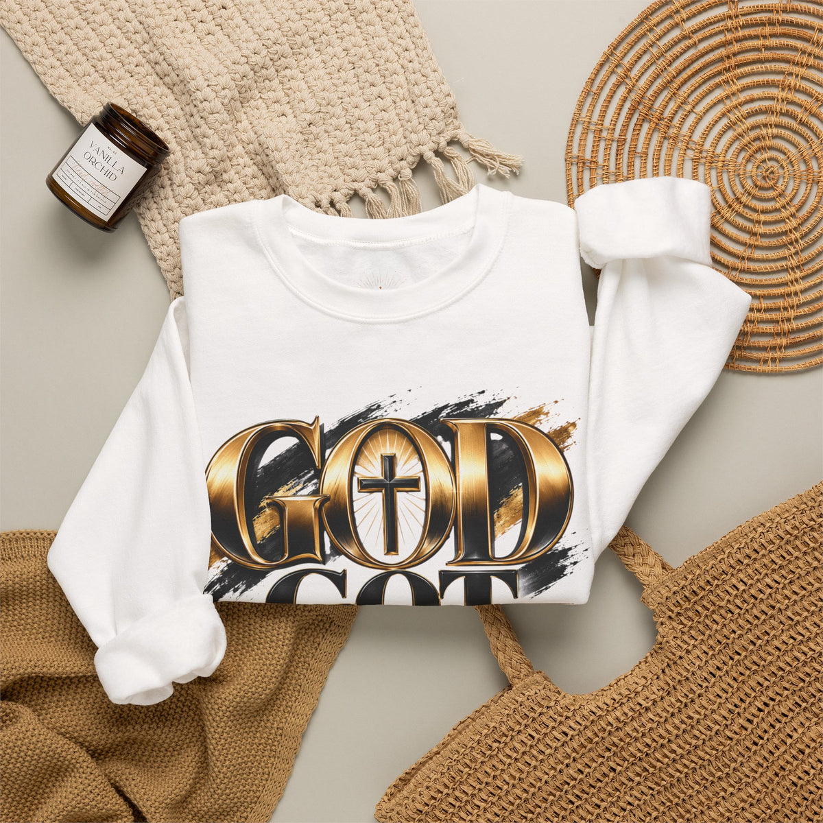 God Got Me Crewneck Sweatshirt
