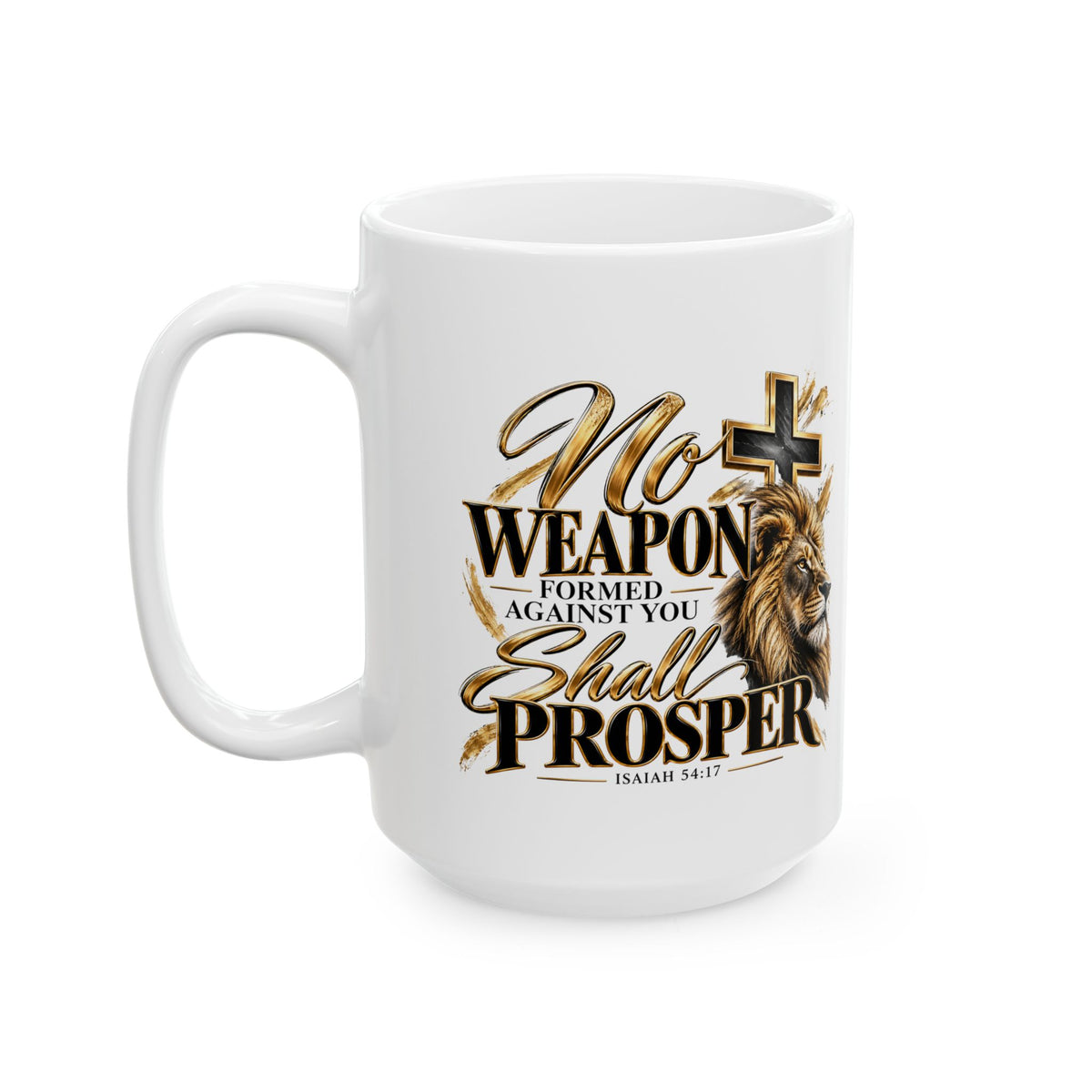 Ceramic Lion Cross Mug