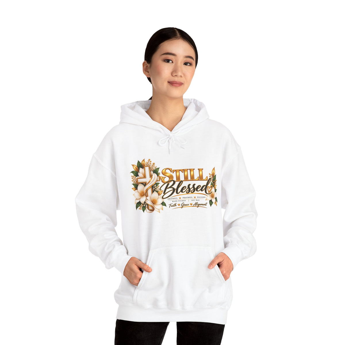 Still Blessed Floral Hoodie – Inspirational Christian Faith Sweatshirt