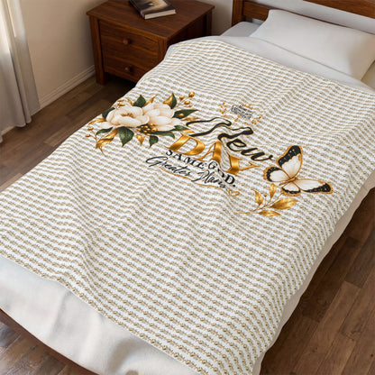 New Day Floral Velveteen Plush Blanket