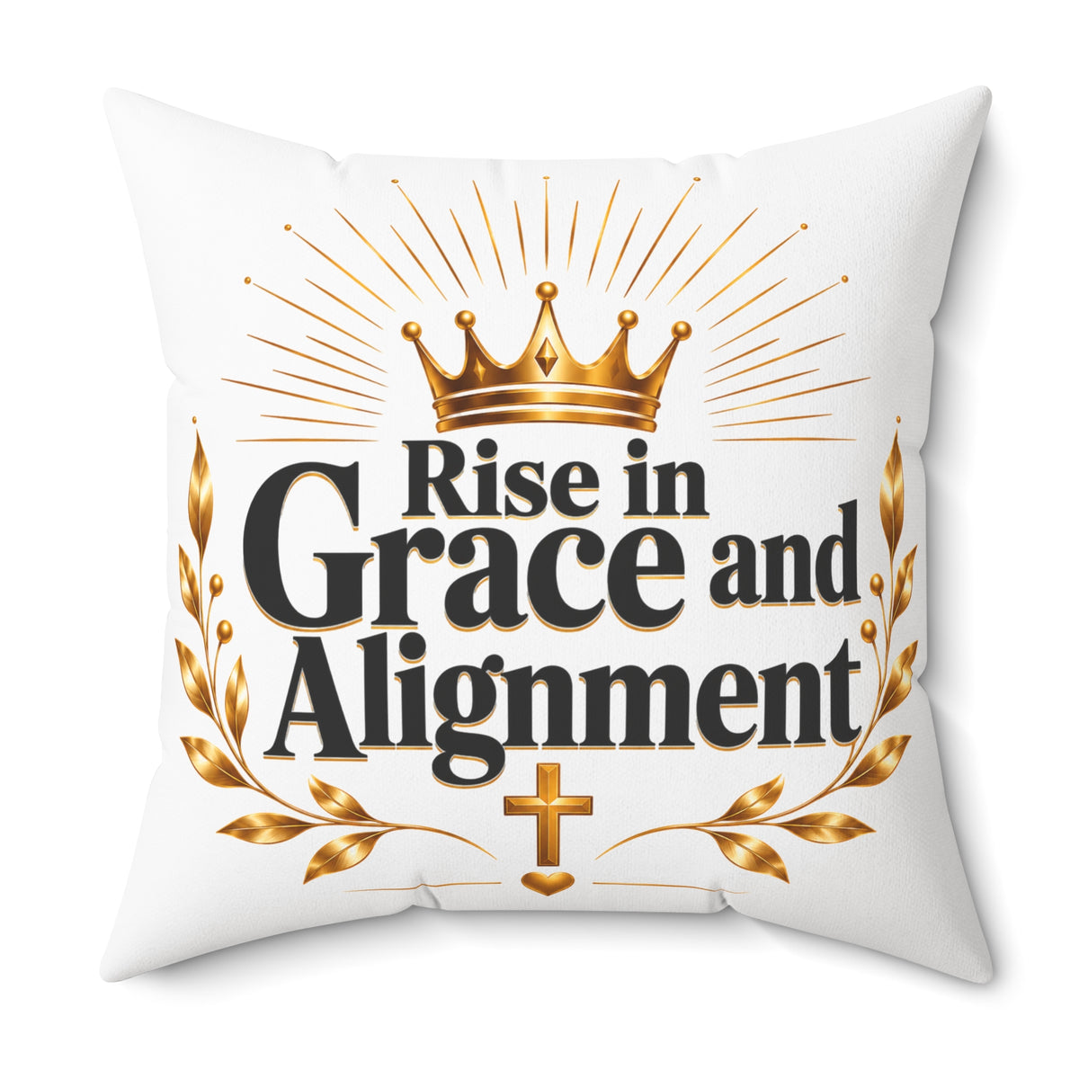 Rise in Grace and Alignment Decorative Pillow