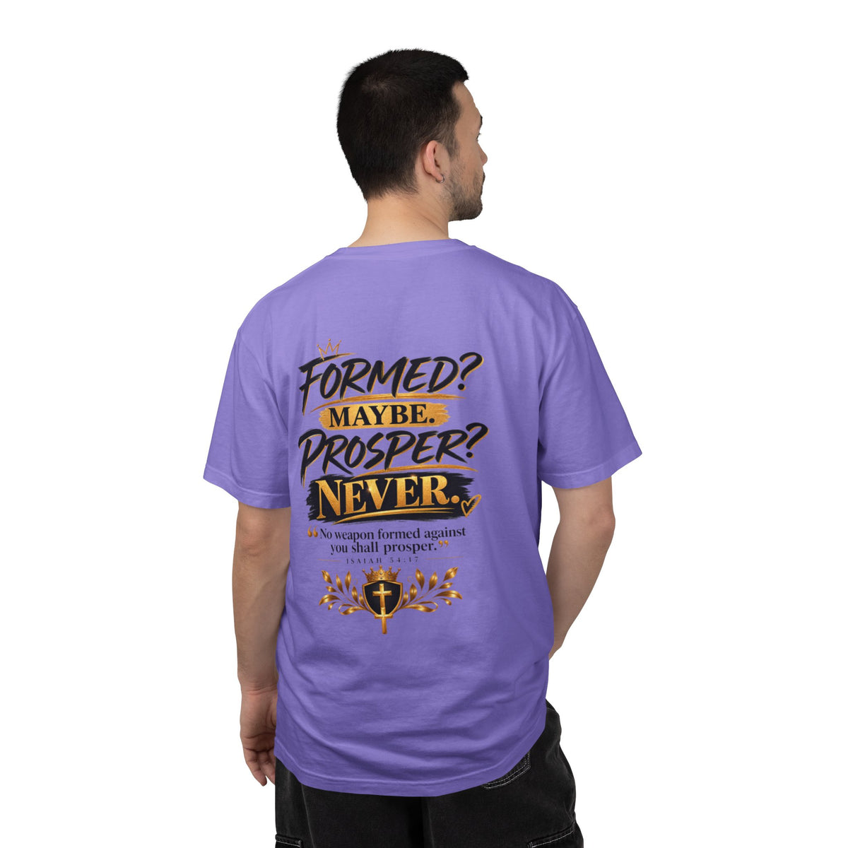 No Weapon Formed Against Me Shall Prosper T‑Shirt
