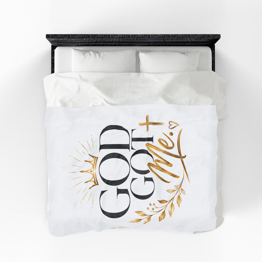 God Got Me Velveteen Plush Blanket