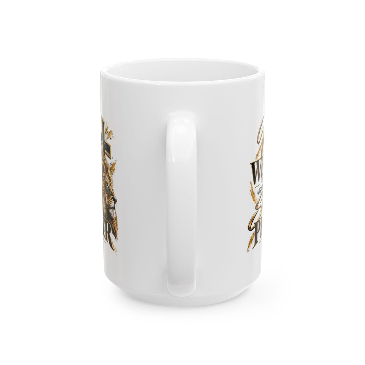 Ceramic Lion Cross Mug