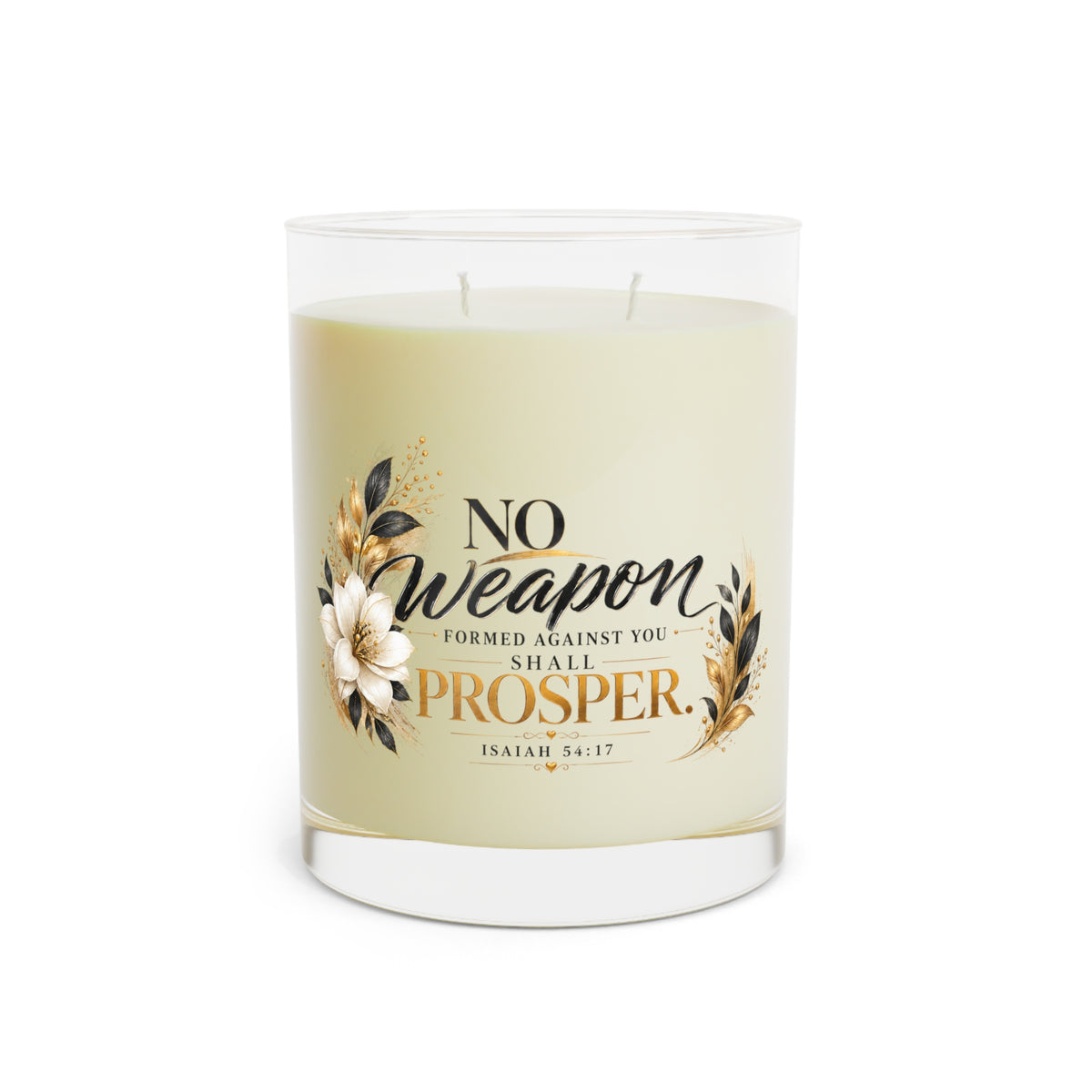 No Weapon Formed Against You Shall Prosper Candle