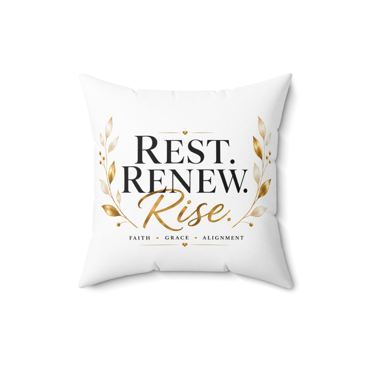 Rest. Renew. Rise. Decorative Pillow