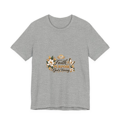 Faith, Purpose & God’s Timing Floral Tee