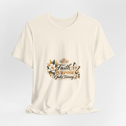 Faith, Purpose & God’s Timing Floral Tee