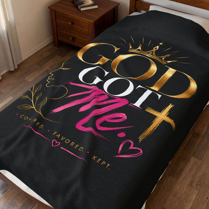 God Got Me Plush Blanket