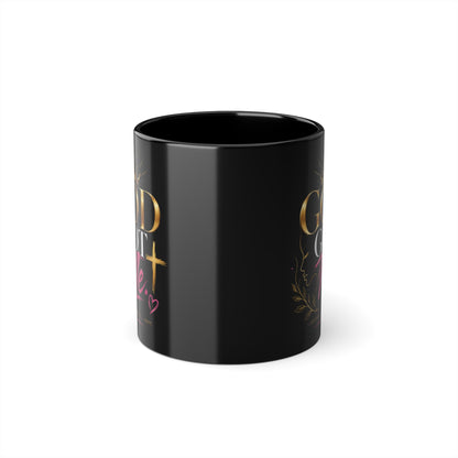 God Is Good" 11oz Black Coffee Mug