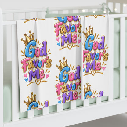God Favors Me Baby Swaddle Blanket