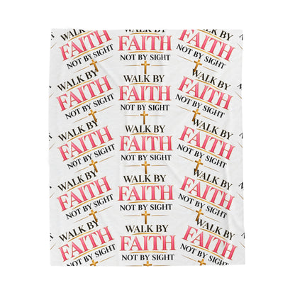 Faith Quote Velveteen Plush Blanket