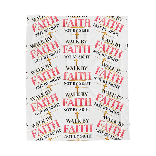 Faith Quote Velveteen Plush Blanket