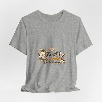 Faith, Purpose & God’s Timing Floral Tee