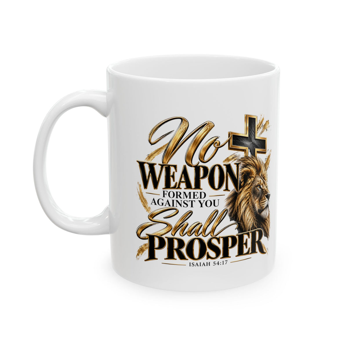 Ceramic Lion Cross Mug