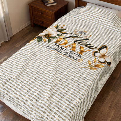 New Day Floral Velveteen Plush Blanket