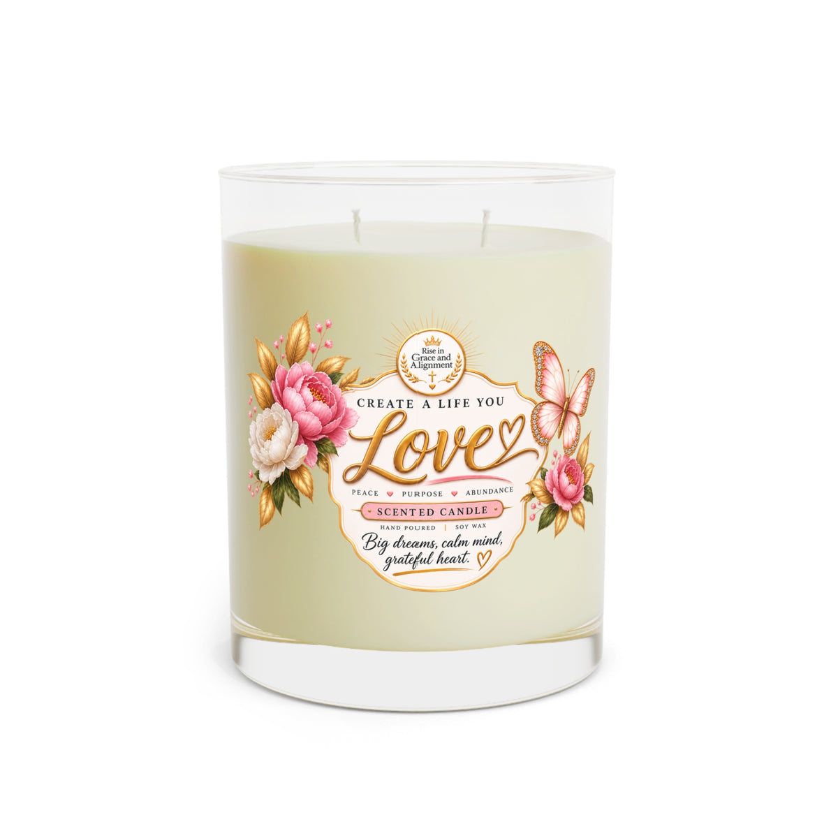Love Floral Scented Candle — 11oz Glass Jar