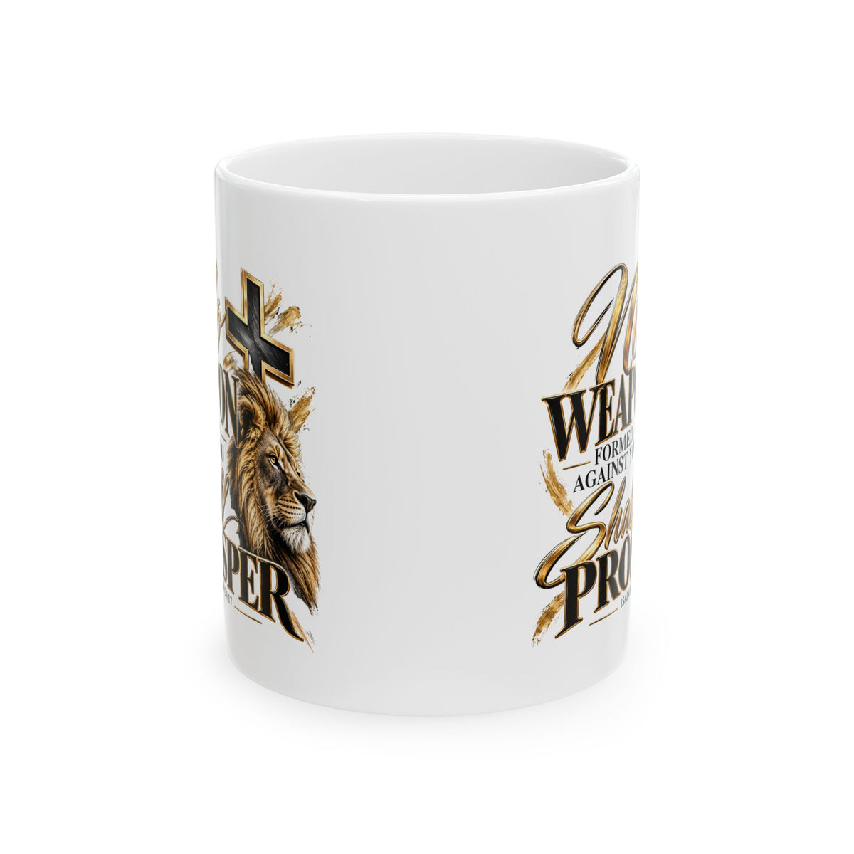 Ceramic Lion Cross Mug